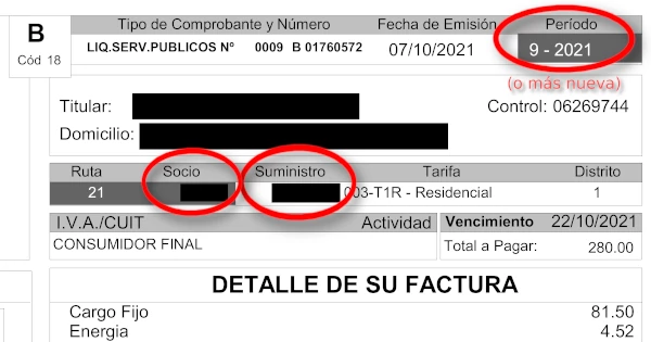 Datos del Socio y Suministro
